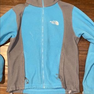 blue and grey north face